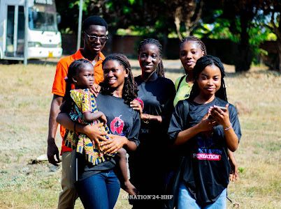 Community donation outreach in Sunyani